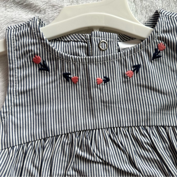 2/$20 Baby Girls' Floral Top & Bottom Set with Headband - Blue, 12m - Picture 3 of 6